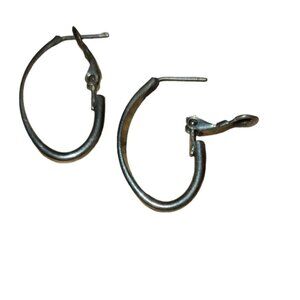 Metal Silver Tone Earrings L4